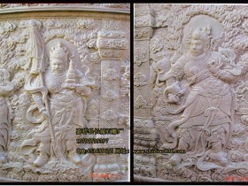 佛教浮雕四大天王雕刻