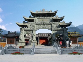 寺院门楼价格_村庄石门楼样式_景区仿古门楼多少钱