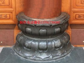 柱脚石图片_古建圆形方形空心柱墩石厂家批发