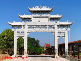 农村牌楼浮雕图案及雕刻艺术之美