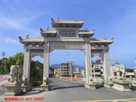 修建乡村石牌楼在农村中的价值