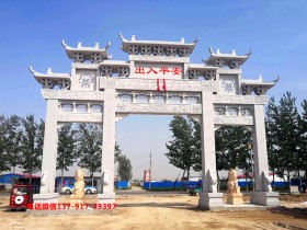 村庄入口牌坊图片及农村村门牌楼样式大全