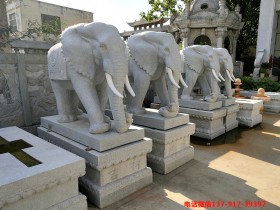 石雕大象图片样式及吉祥寓意