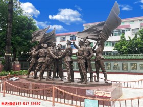 红军铜雕群雕图片样式大全