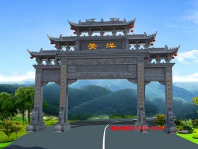 村口石牌楼在乡村中的作用