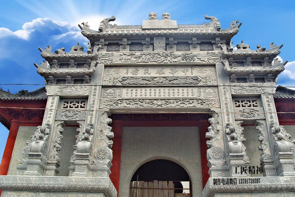 湖南祠堂石牌坊装饰设计