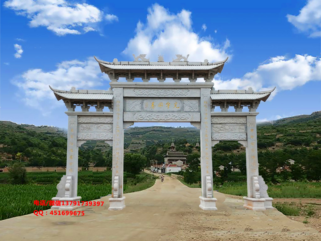 农村牌坊图片大全价格_农村牌坊雕刻_