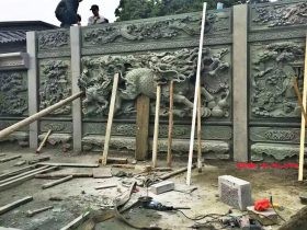 企业大门口迎门墙_山西农村迎门墙浮雕壁画图片大全