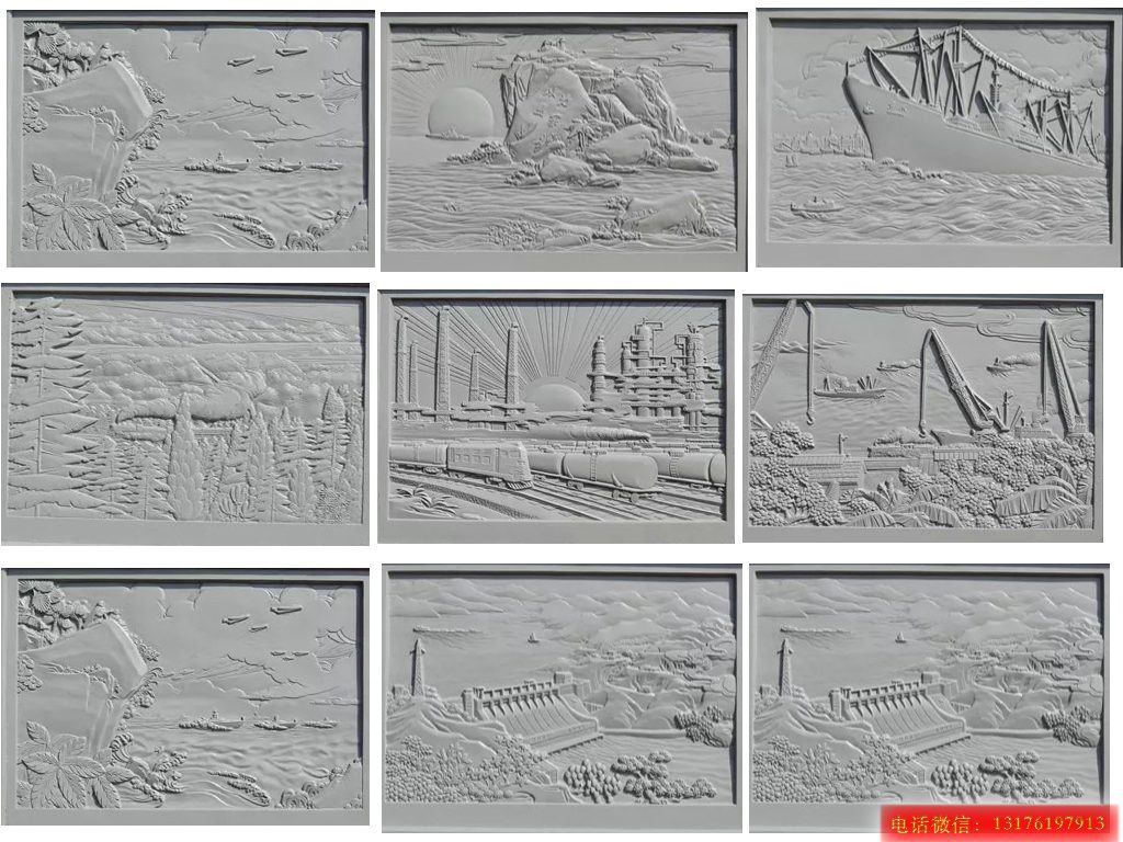 南京长江大桥的浮雕石雕壁画设计制作