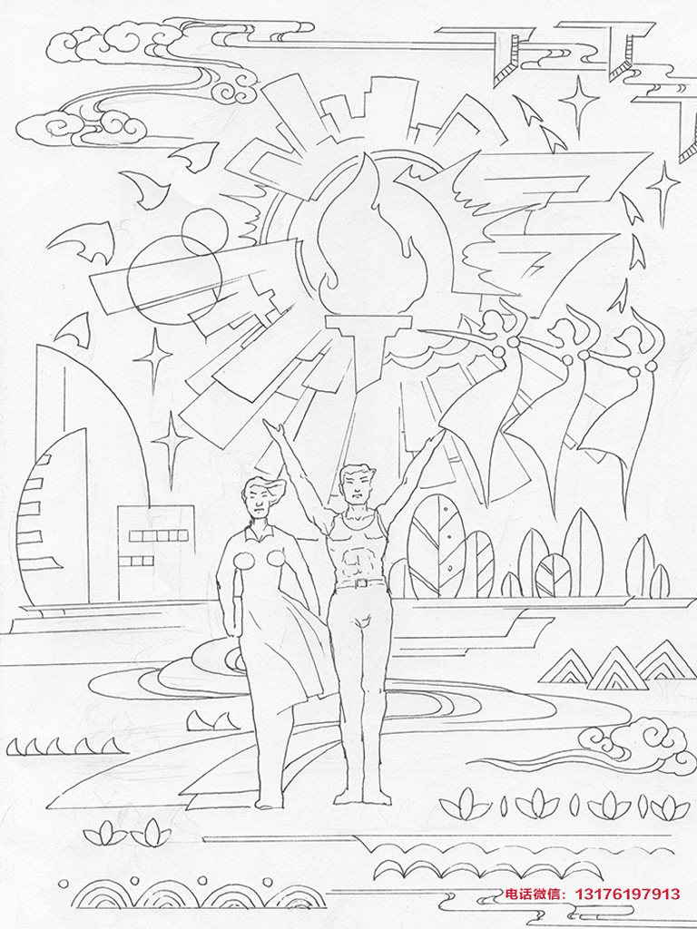 校园浮雕壁画文化设计稿-大学人物石雕壁画图片大全