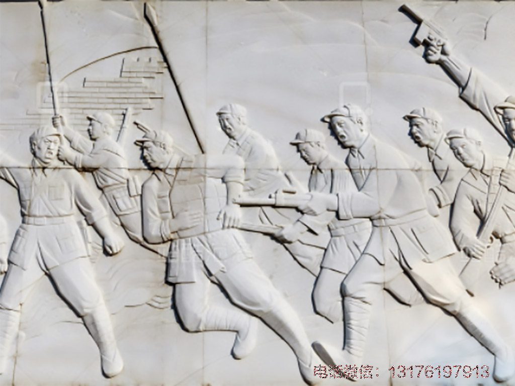 高校抗日爱国浮雕壁画厂家怎么设计制作