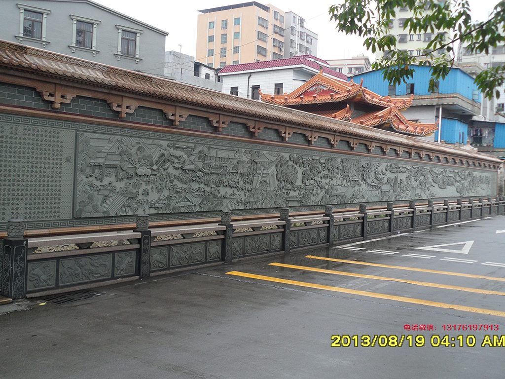 山水浮雕壁画-迎门墙山水浮雕图片适合安装在什么地方