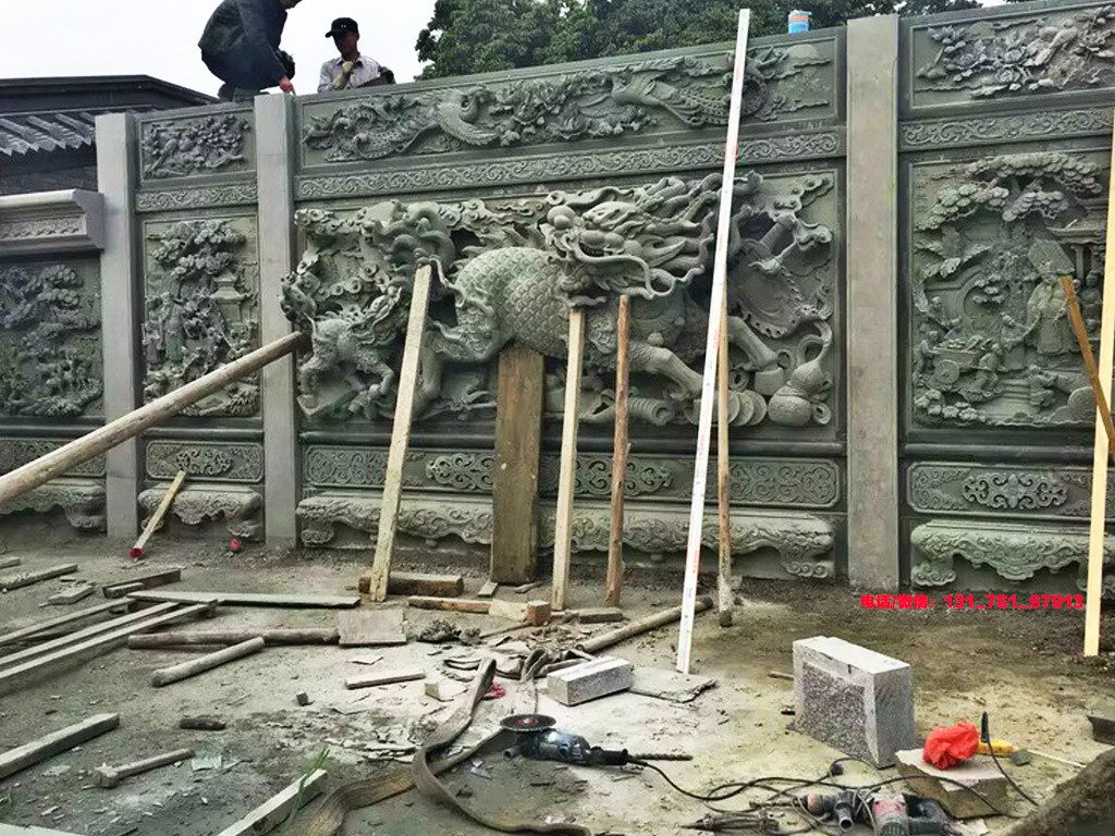 十个大门口迎门墙作用和九龙壁影壁图片大全