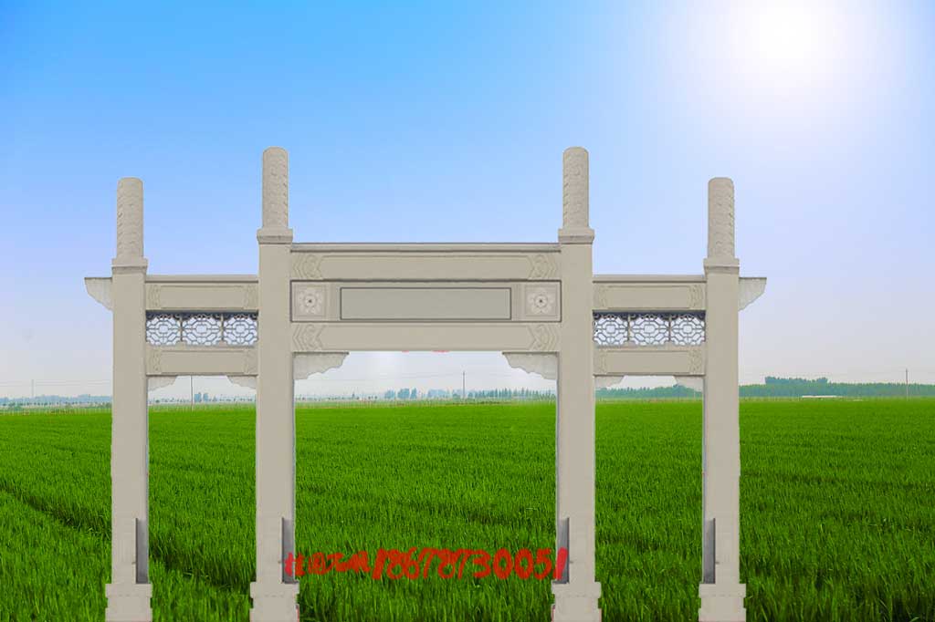 湖南娄底石牌坊造型大全,修建村寨石门楼必看