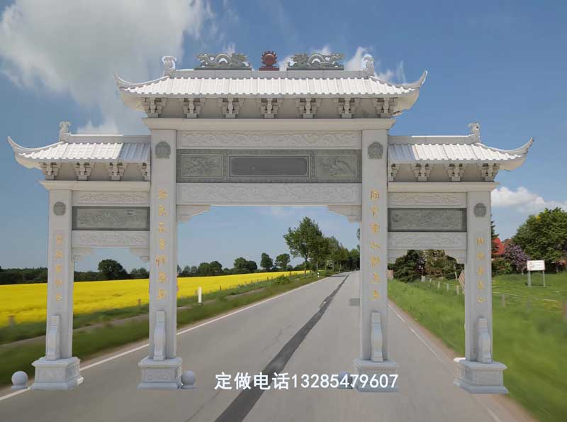 大门牌坊尺寸多少合适?农村大门牌坊规格尺寸