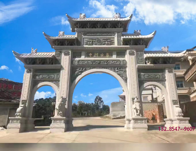 大型街道牌楼建立的意义和 景区古建牌坊的雕刻手法