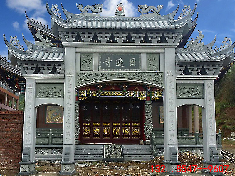 景区牌坊石牌楼搭配图案祠堂大门石门楼雕刻造型