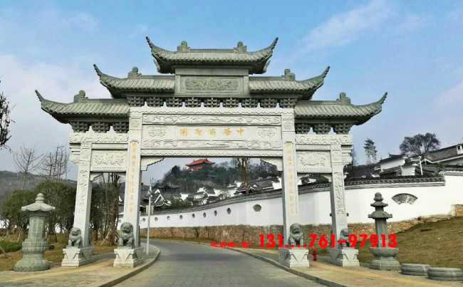 广州美丽新农村石牌坊图片设计制作