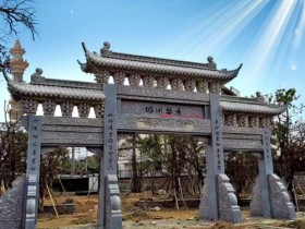 村口石门楼小区石牌楼_广东潮州石牌坊门头大门设计图片和价格 门楼生产厂家