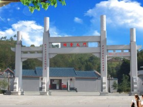 祠堂牌坊效果图宗祠石大门图片大全