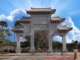 门头石牌坊雕刻事项和制作精致农村牌坊