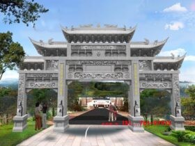 海南广州等南方农村牌坊建筑文化图片特色