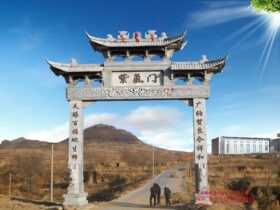 单门牌坊图片结构和农村石头大门门楼厂家