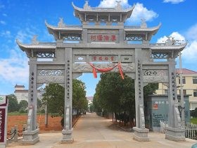 温州村口石牌坊厂家雕刻设计图案的寓意