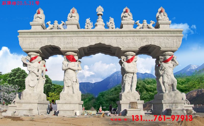 浙江福建广东等地佛教山门石牌坊好看的六种图片样式