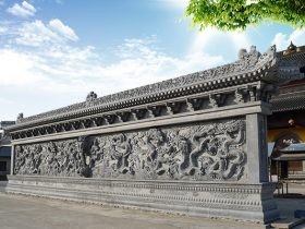 六个经典的九龙壁照壁图片