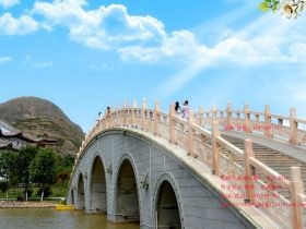 花岗岩景观桥栏杆大理石拱桥护栏图片