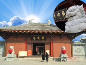 门口放石狮子的讲究和寓意-石狮子图片有气势才镇宅