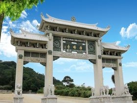 寺院石头山门石牌坊雕刻图片样式和建造