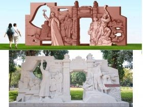杭州学校壁画-新疆校园浮雕壁画墙设计文化