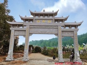 农村牌坊和村口石牌楼石门楼制作装饰文化