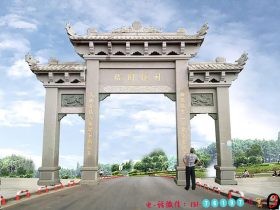 新农村石牌坊为什么雕刻植物山水